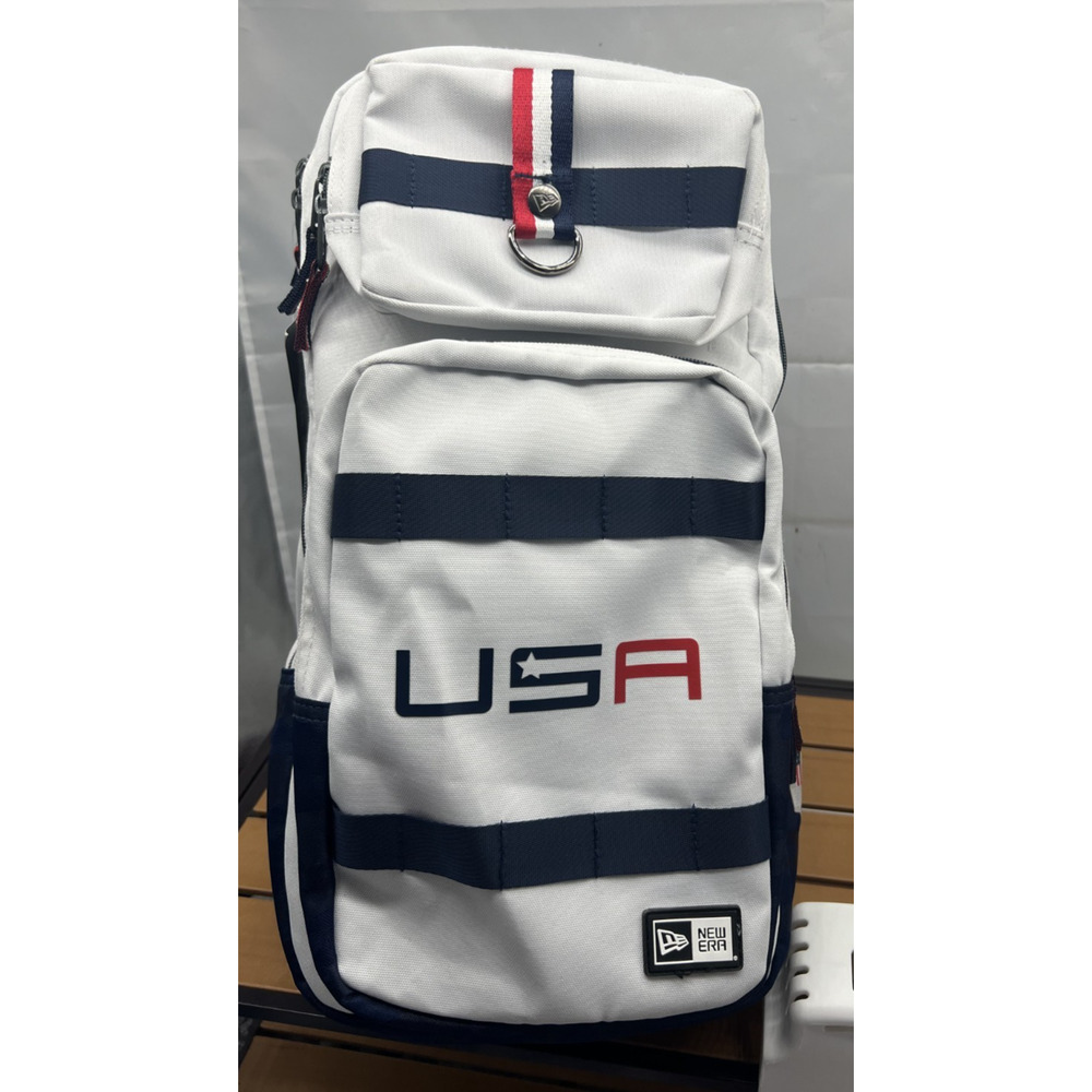 2020 Ryder Cup New Era USA Slim Backpack White 18”x12” Whistling Straits New!!